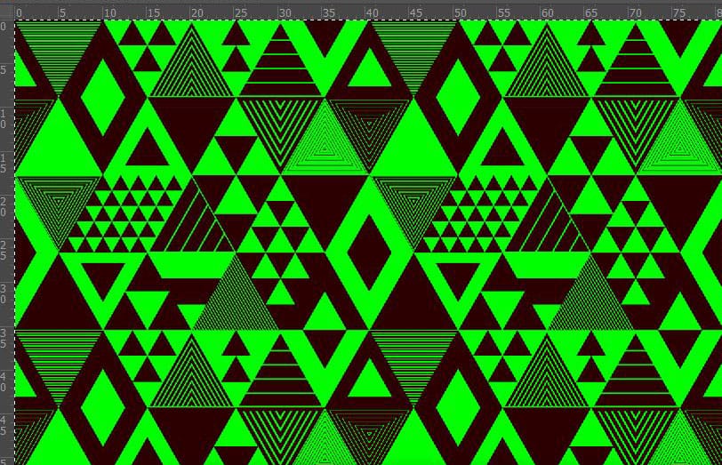 Green Triangles, Bomuldsjersey, Juels-Stof-Juels.dk