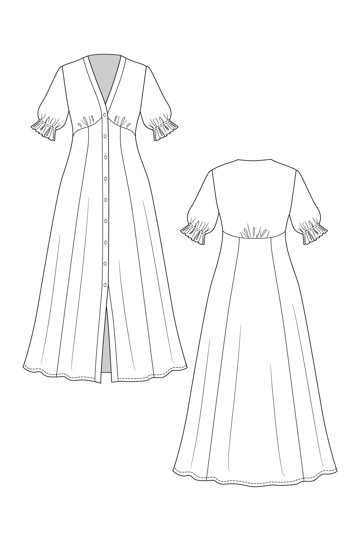 TAIKA - Blouse Dress, Named Patterns-Mønstre-Juels.dk